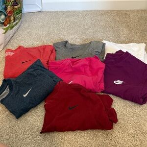Men Nike Crewneck & Tee Bundle in Red, Pink, Gray, Navy, White, Purple, Burgundy